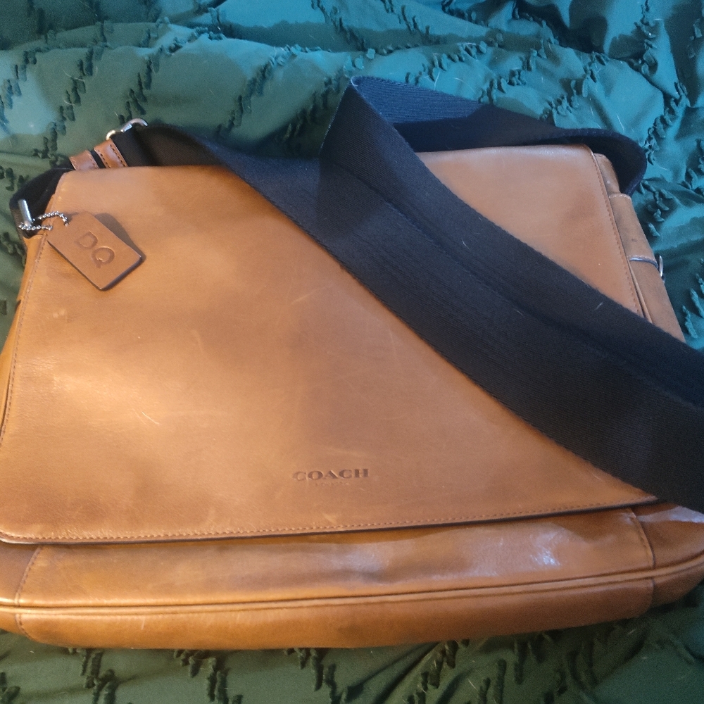 Coach laptop courier messenger bag